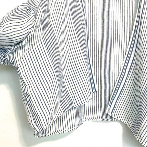 Universal Thread Oversized Stripes Ruffle Sleeves Kimono Duster Top - Picture 8 of 10
